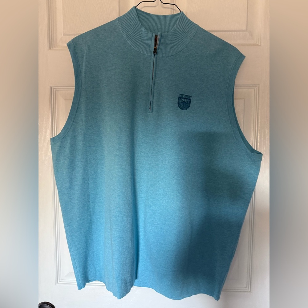 Peter Millar Light Blue Zip-Up Sweater
